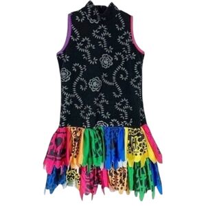 Rubies Colorful Halloween Sleeveless Dress with Floral Pattern Size M